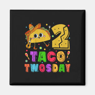 Kids Taco Twosday - Dos Toddler Birthday Party 2 Y Magnet