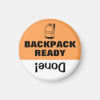 Kid's Task Chore List Reminder Magnet School Bag