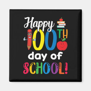 Kids Teacher Gift Happy 100th Day Of School Magnet