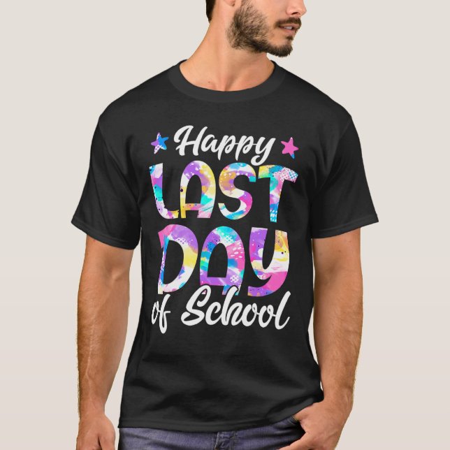 Kids Teacher Happy Last Day Of School Hello Summer T-Shirt (Front)