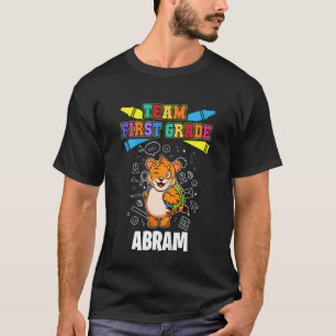 Kids Team First Grade  Abram  Personalised T-Shirt