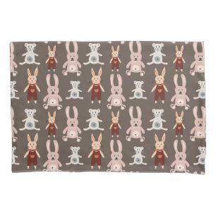 Kids' Teddy Bear Cat Panda Bunny Toy Pattern Pillowcase