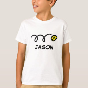 Kids tennis clothes   Personalised name t-shirt