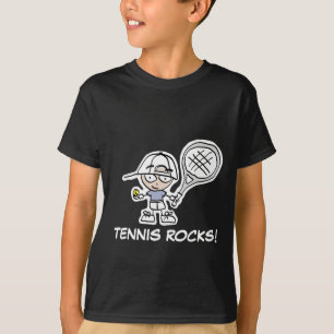 Kid's tennis t-shirt   Tennis Rocks Cartoon