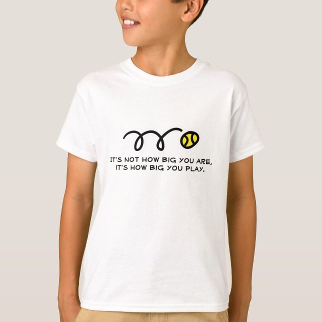 Kids tennis tshirt with cute text (Front)