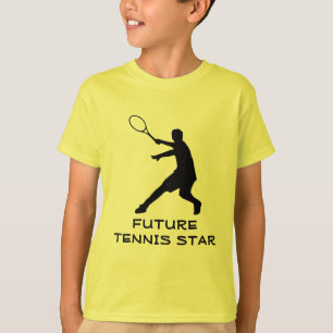Kids tennis wear T-shirt with motivational quote