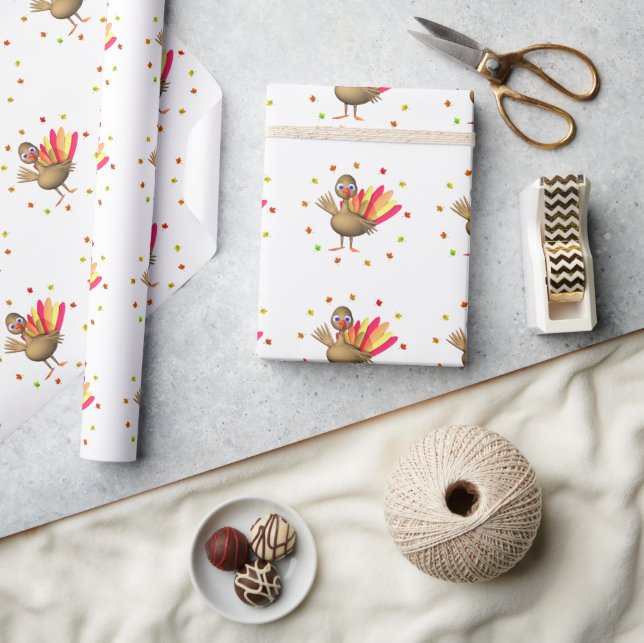 Kids Thanksgiving Baby Turkey Wrapping Paper (Crafts)