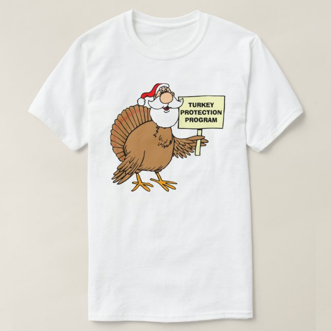 Kids Thanksgiving Jokes Turkey Hiding Protection T-Shirt (Design Front)