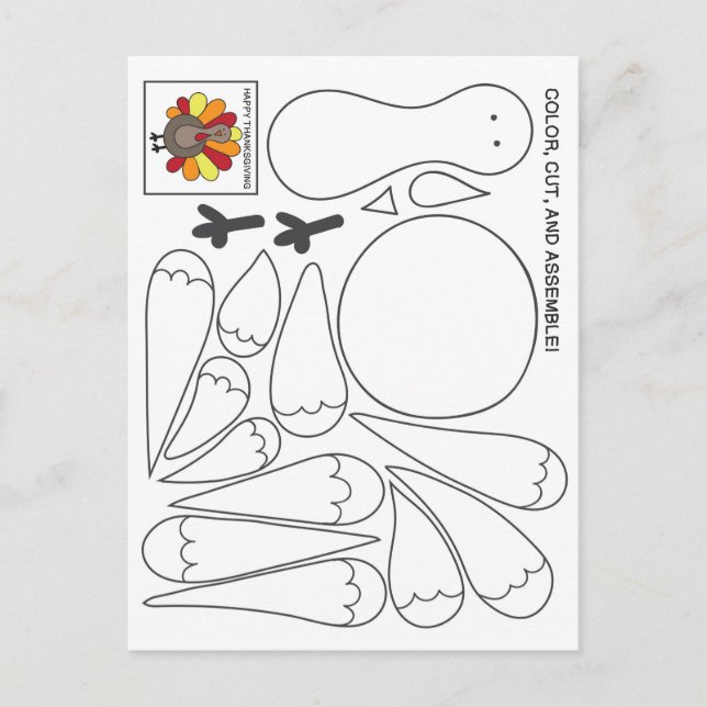 Kids Thanksgiving Postcard (Front)