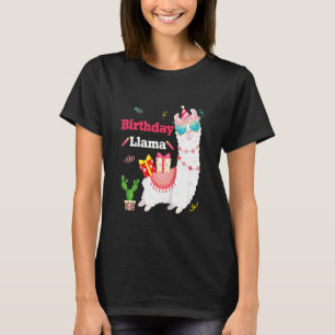 Kids The Birthday Llama Family Matching For Boy Gi T-Shirt