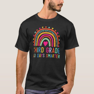 Kids Third Grade 100 Days Smarter Rainbow 100th Da T-Shirt