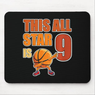 Kids This All Star Is 9 Years Old Gifts 9th Birthd Mouse Pad