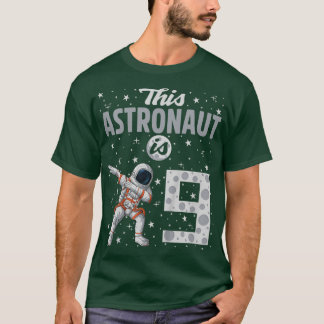 Kids This Astronaut Is 9 Dabbing Astronaut 9th Bir T-Shirt