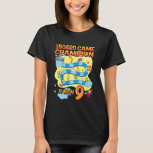 Kids This Board Game Champion Is Now 9 Birthday Pa T-Shirt