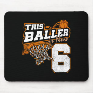 Kids This Byller Is Now 6 Fun 6th Birthday Bysketb Mouse Pad