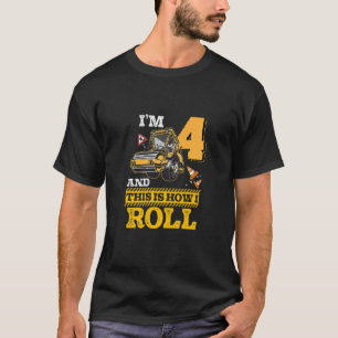 Kids This Is How I Roll Asphalt Roller 4 Year Old T-Shirt