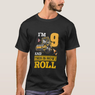 Kids This Is How I Roll Asphalt Roller 9 Year Old  T-Shirt