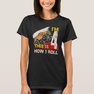 Kids This is How I Roll Monster Truck 4th Birthday T-Shirt