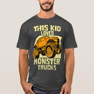 Kids This Kid Loves Monster Trucks Boys Girls  T-Shirt