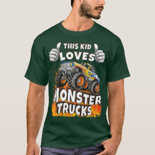 Kids This Kid Loves Monster Trucks Boys & Girls T-Shirt