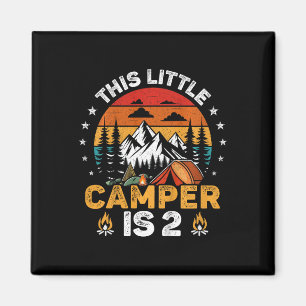 Kids This Little Camper Is 2 Year Old Camping 2nd Magnet