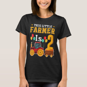 Kids This Little Farmer Is 2 Farm Tractor For Litt T-Shirt