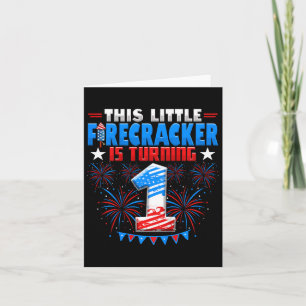 Kids This Little Firecracker Is Turning 1 Birthday Card