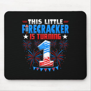Kids This Little Firecracker Is Turning 1 Birthday Mouse Pad