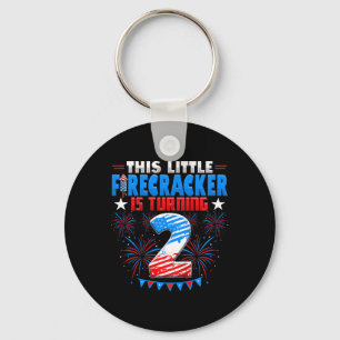 Kids This Little Firecracker Is Turning 2 Birthday Key Ring
