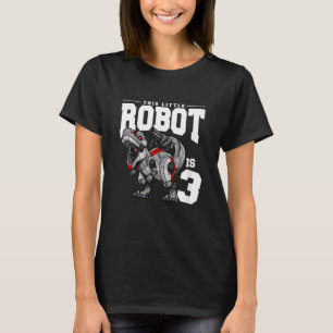 Kids This little robot is 3 dinosaur birthday T-Shirt