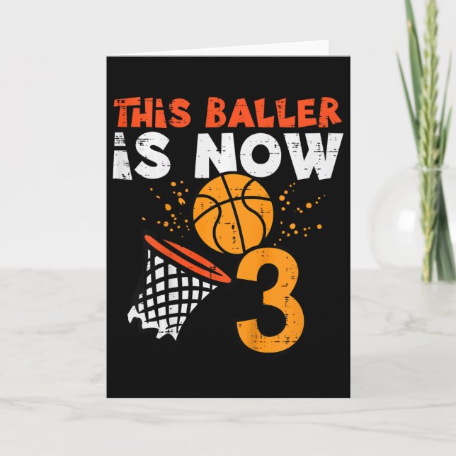 Kids This Ller Is Now 3 Sketll 3rd Birthday Bday B Card (Front)