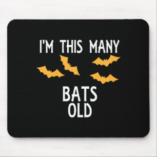 Kids This Many Bats Old 4th Birthday Bat Halloween Mouse Pad