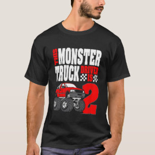 Kids This Monster Truck Driver Is 2 Birthday top F