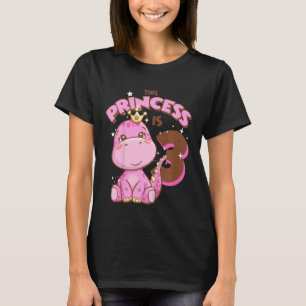 Kids This Princess Is 3 Girls 3rd Birthday Pink Di T-Shirt