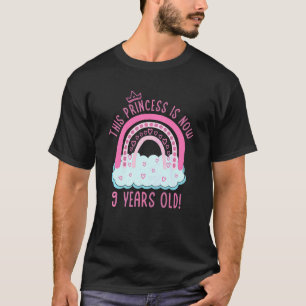 Kids This Princess Is 9 Years Old 9th Birthday Nin T-Shirt