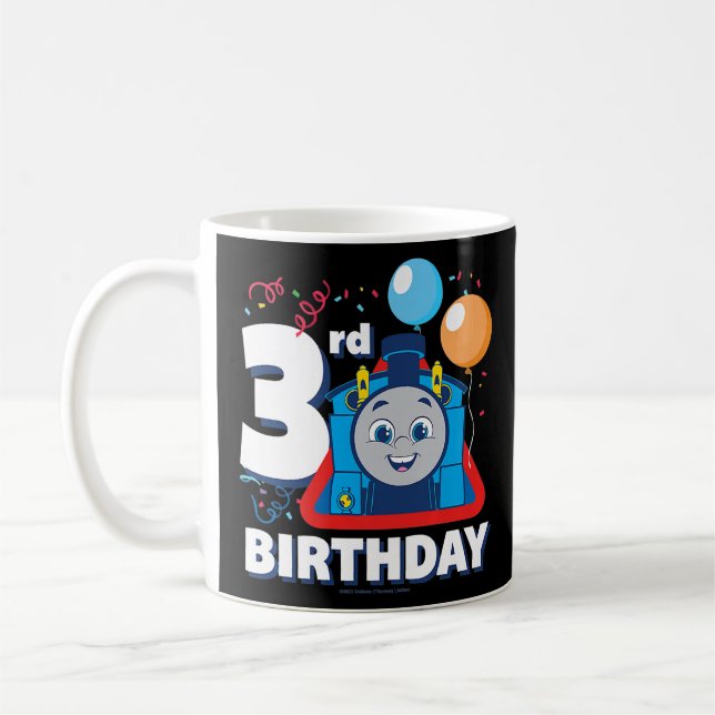 Kids Thomas & Friends - Happy 3rd Birthday Premium Coffee Mug (Left)