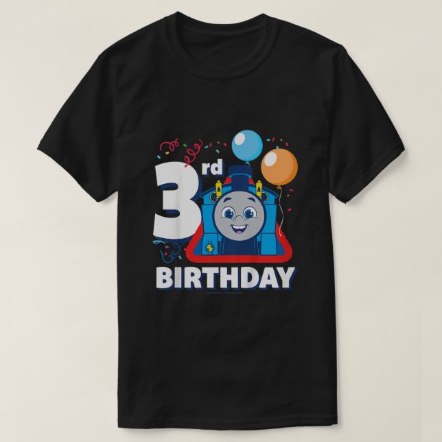 Kids Thomas  Friends  Happy 3rd Birthday  T-Shirt (Design Front)