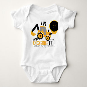 Kids Three 1yr 3rd Birthday Construction Boy 1 Yea Baby Bodysuit