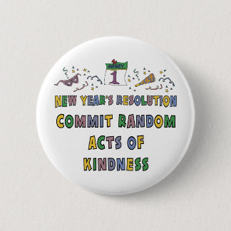 Kids, Toddler, Baby New Years Resolution 6 Cm Round Badge