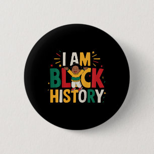 Kids Toddler Black History I Am Juneteenth Black M 6 Cm Round Badge