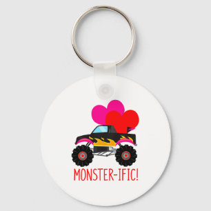 Kids Toddler Boy Valentines Day Monster Truck Boys Key Ring