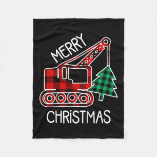 Kids Toddler Christmas Truck Boy Xmas Excavator Pl Fleece Blanket