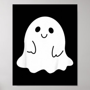 Kids Toddler Halloween Boo Ghost With A Bow Girls Poster
