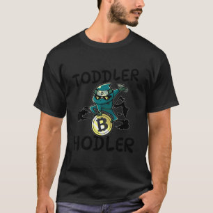 Kids Toddler Hodler Bitcoin Ninja with Sunglasses T-Shirt