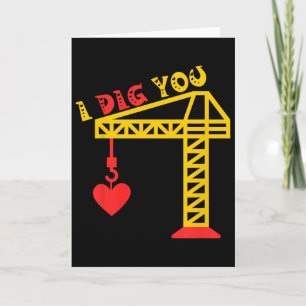 Kids Toddler Little Boy Construction Valentine Day Card