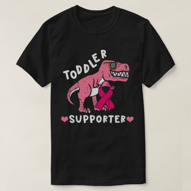 Kids Toddler Supporter Breast Cancer Awareness Boy T-Shirt (Design Front)