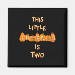 Kids Toddler's 2nd Birthday Fall Pumpkin Theme Par Magnet