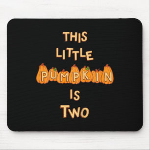 Kids Toddler's 2nd Birthday Fall Pumpkin Theme Par Mouse Pad