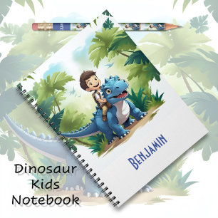 Kids' Toddlers Blue Dino Adventure Notebook