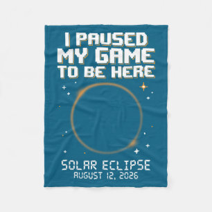 Kids Total Solar Eclipse Totality Gamer Fleece Blanket